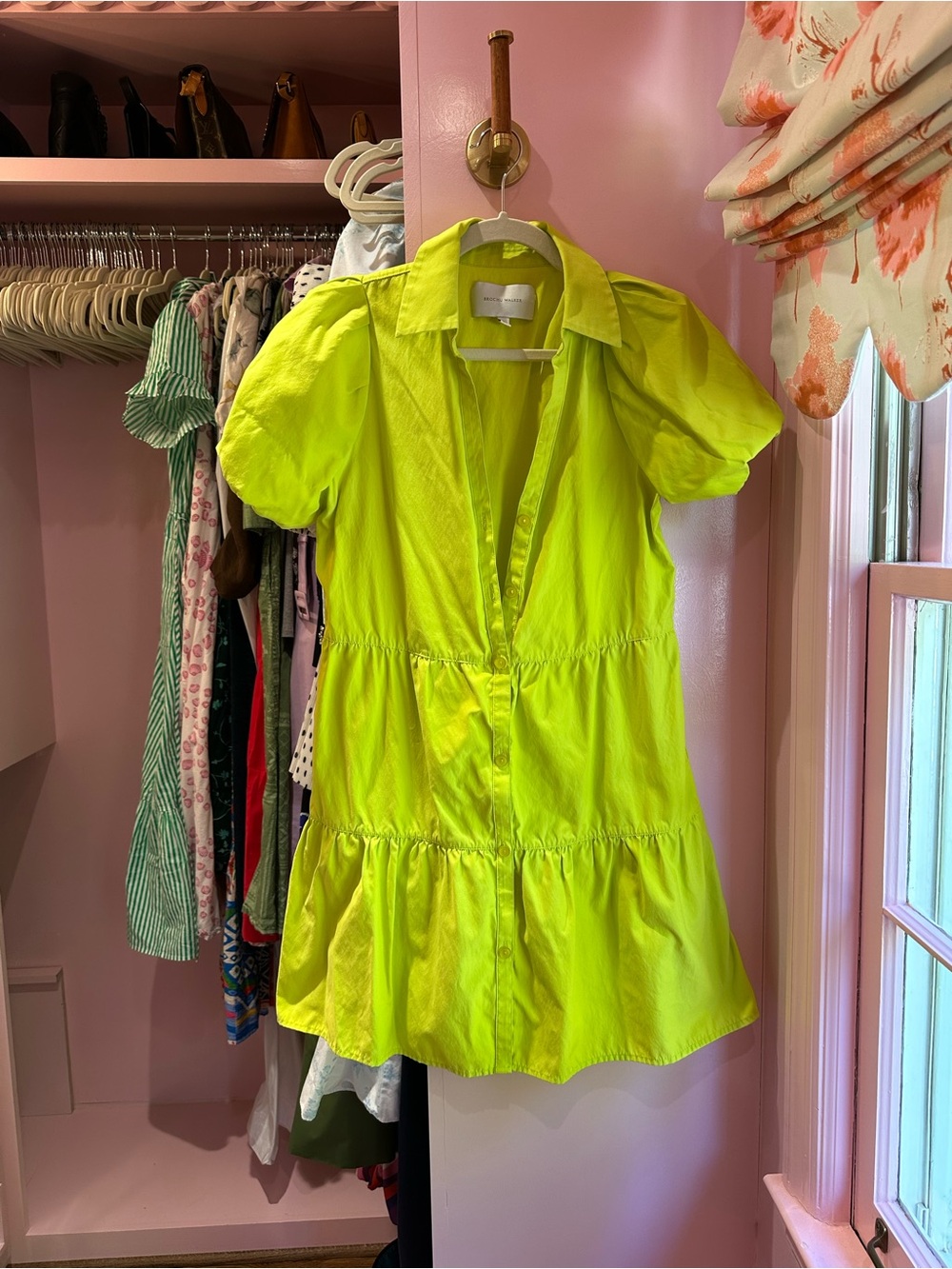 Brochu Walker Neon Lime Shirt Dress